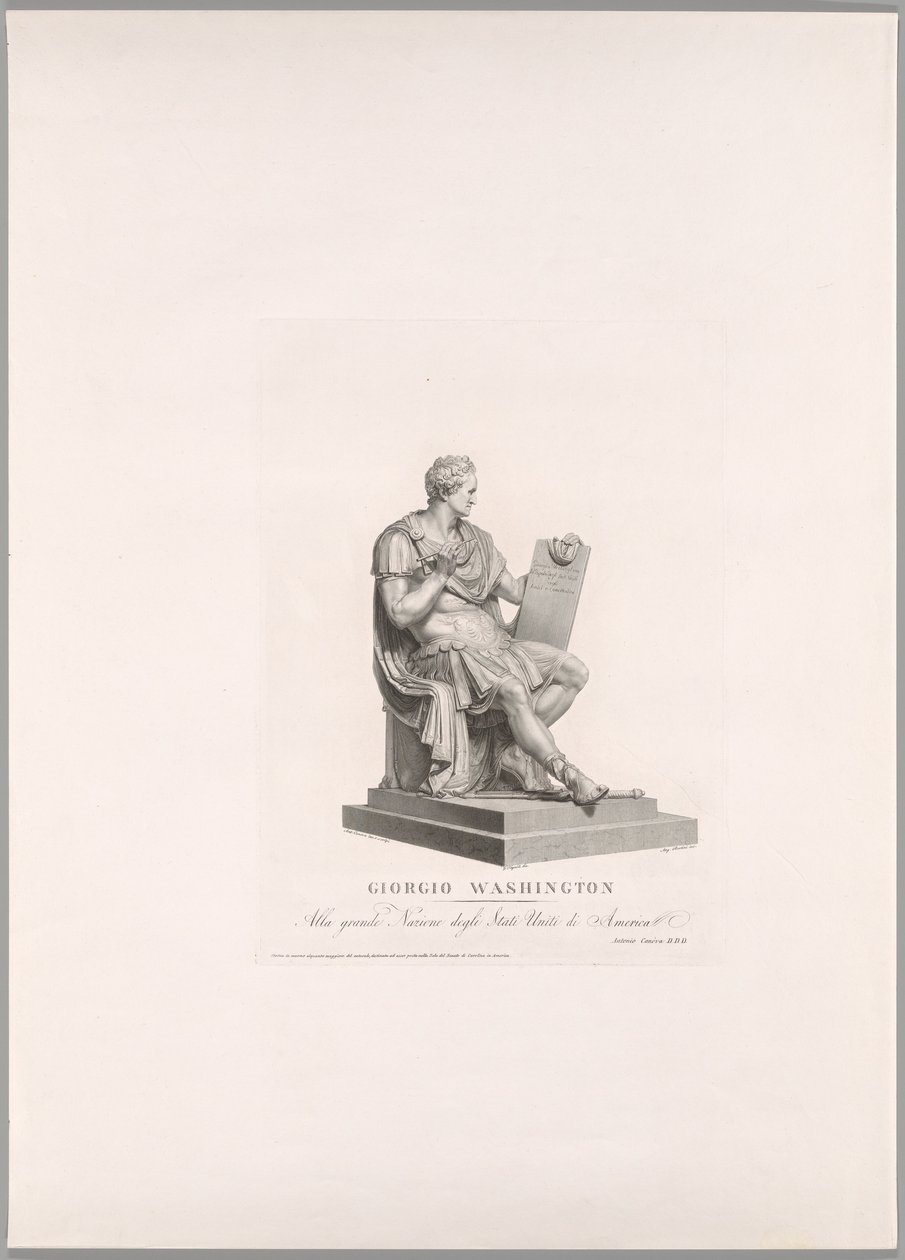 George Washington, elölnézet, az Oeuvre de Canova-ból alkotó: Antonio Canova