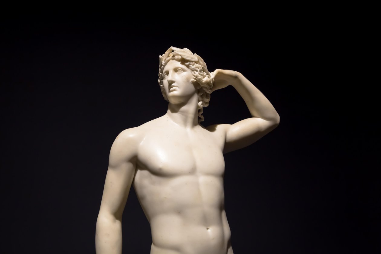 Milánó, Olaszország - 2020 június: az ókori szobor, Apolló megkoronázza magát - 1782 - An..., 2019 (fotó) alkotó: Antonio Canova