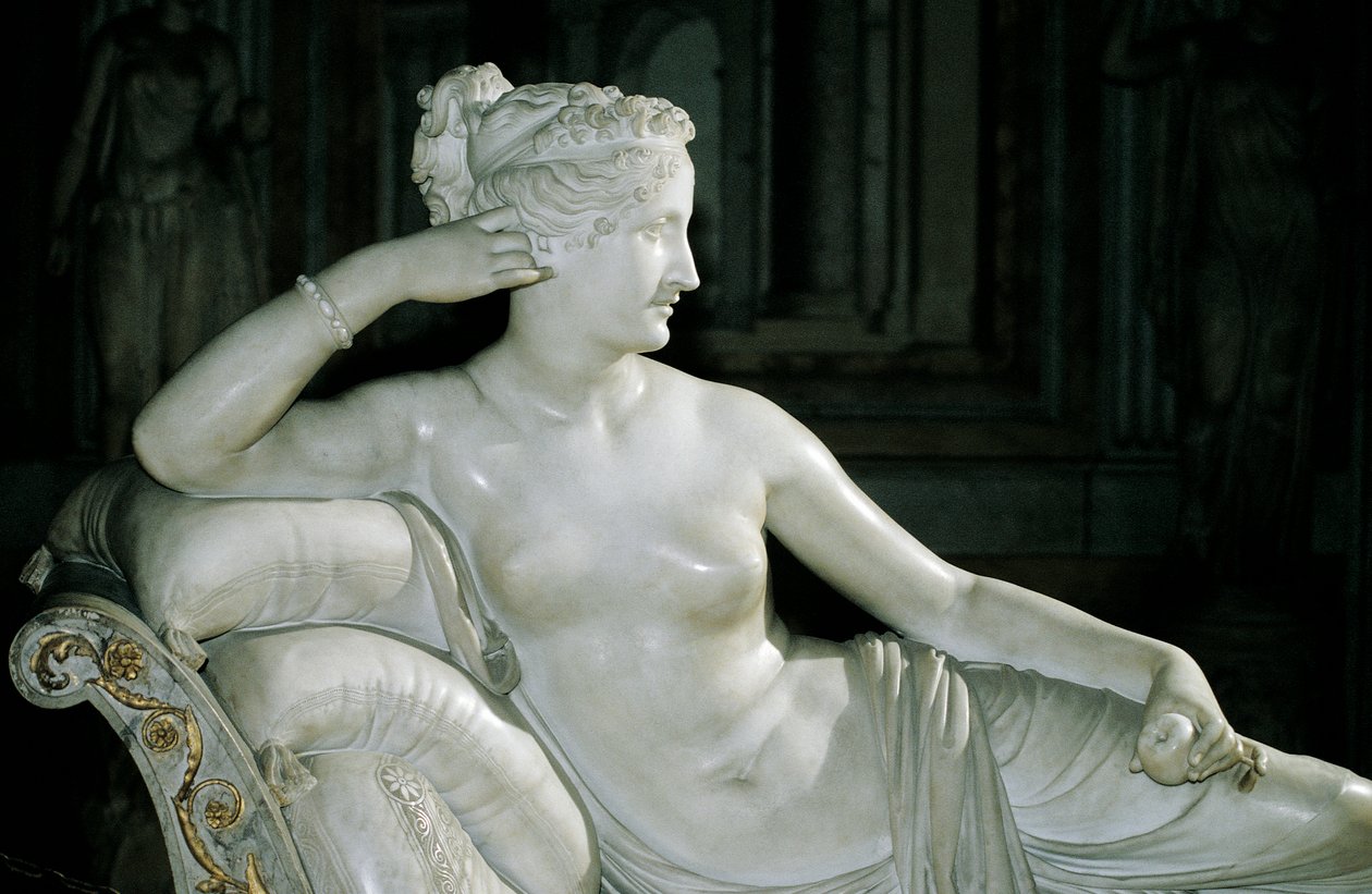 Paolina Borghese, mint Venus Victrix, Antonio Canova (1757-1822), fehér márvány alkotó: Antonio Canova