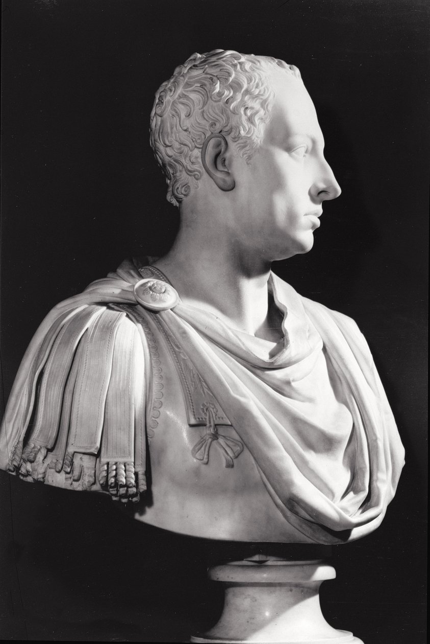 I. Ferenc (1708-65) római császár portré mellszobra (márvány) alkotó: Antonio Canova