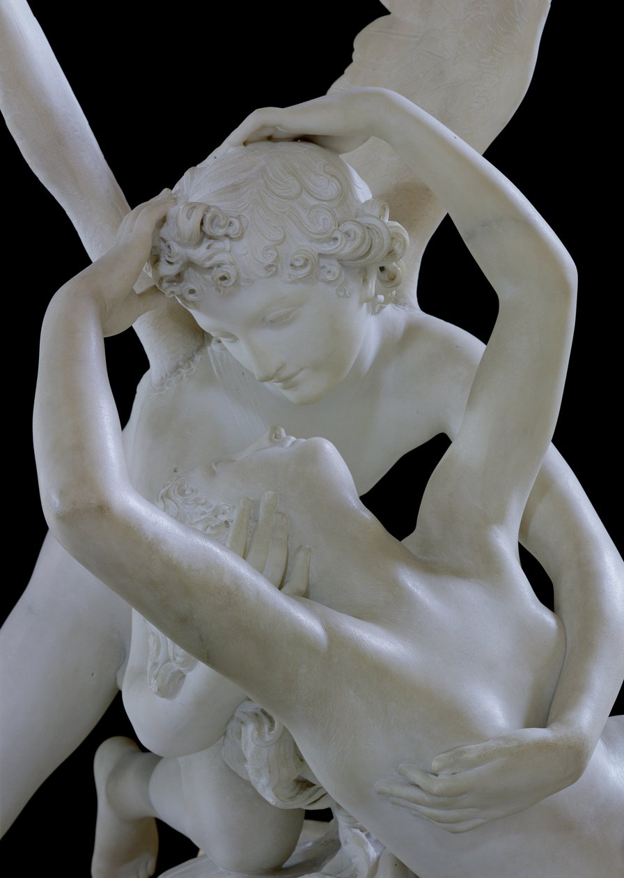 A psziché újjáéledt Cupido csókja, az 123192-es márványrészlet alkotó: Antonio Canova