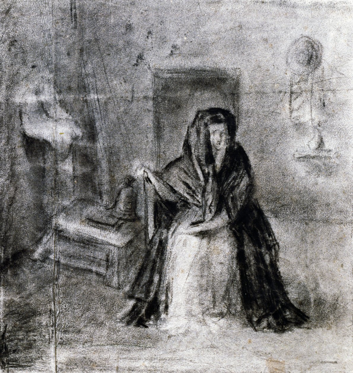 Ülő nő, Antonio Canova (1757-1822), rajz alkotó: Antonio Canova