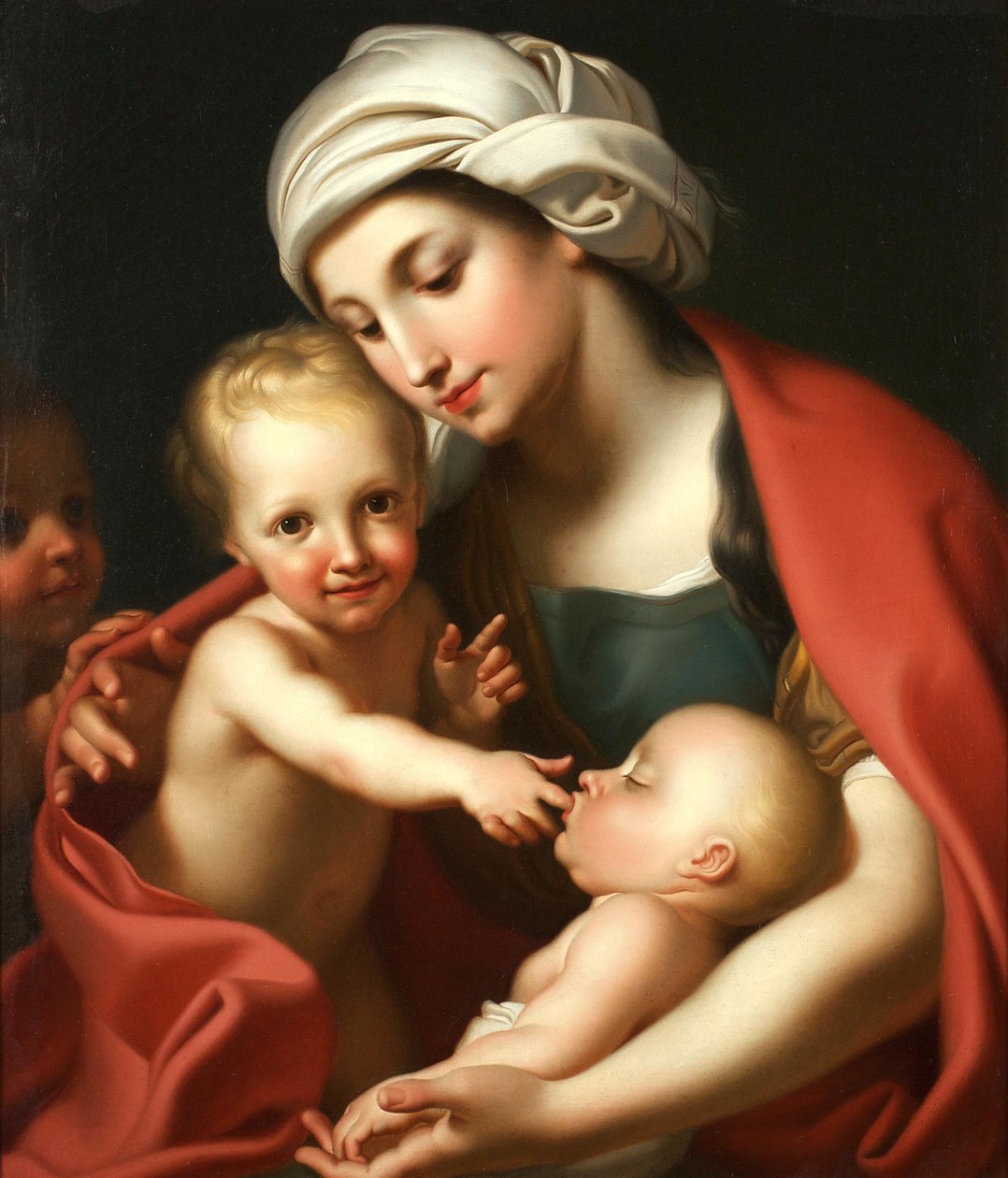 Caritas három gyermekkel alkotó: Antonio Cavalucci