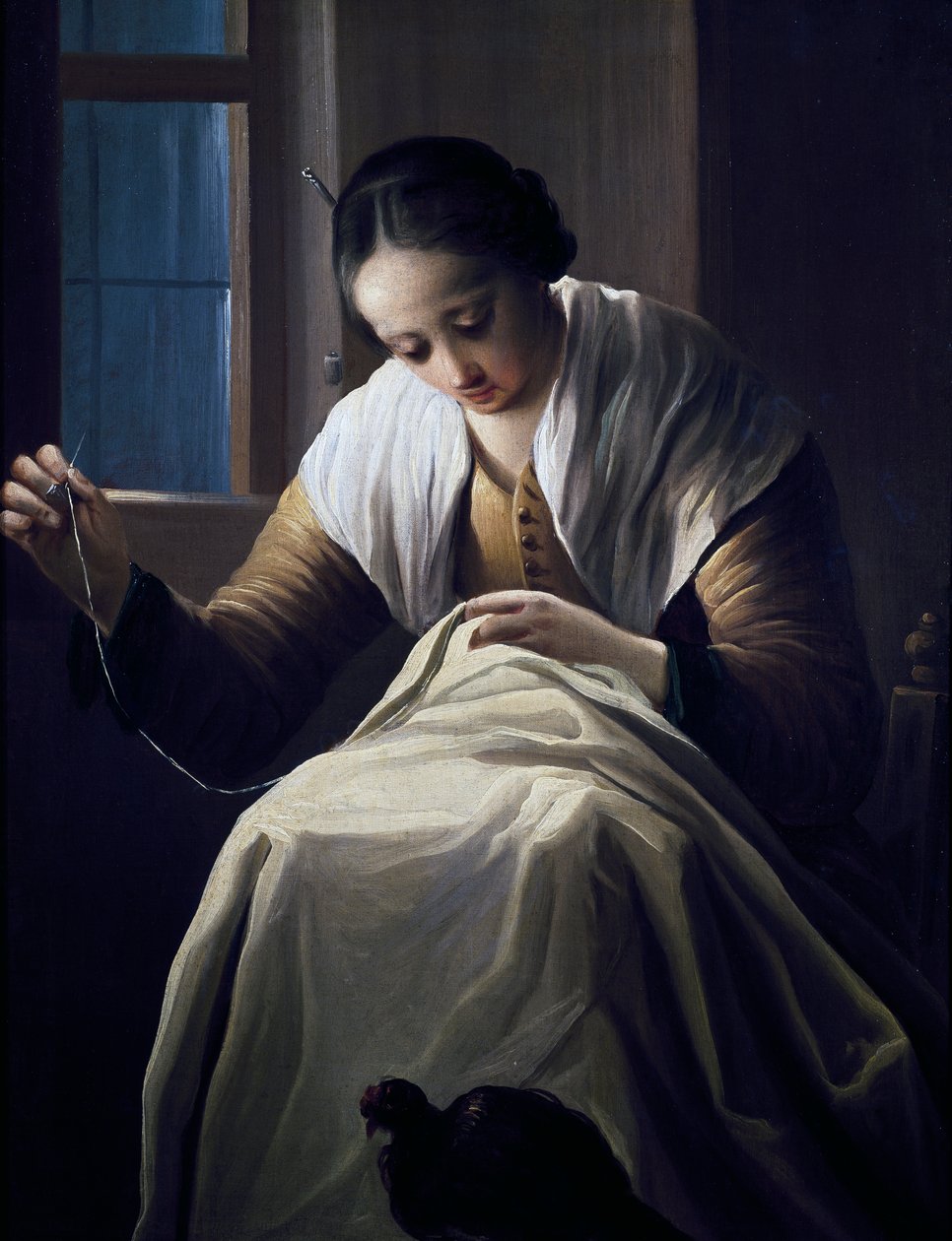 Varrónő, Antonio Cifrondi (1657-1730), Olaj, vászon alkotó: Antonio Cifrondi