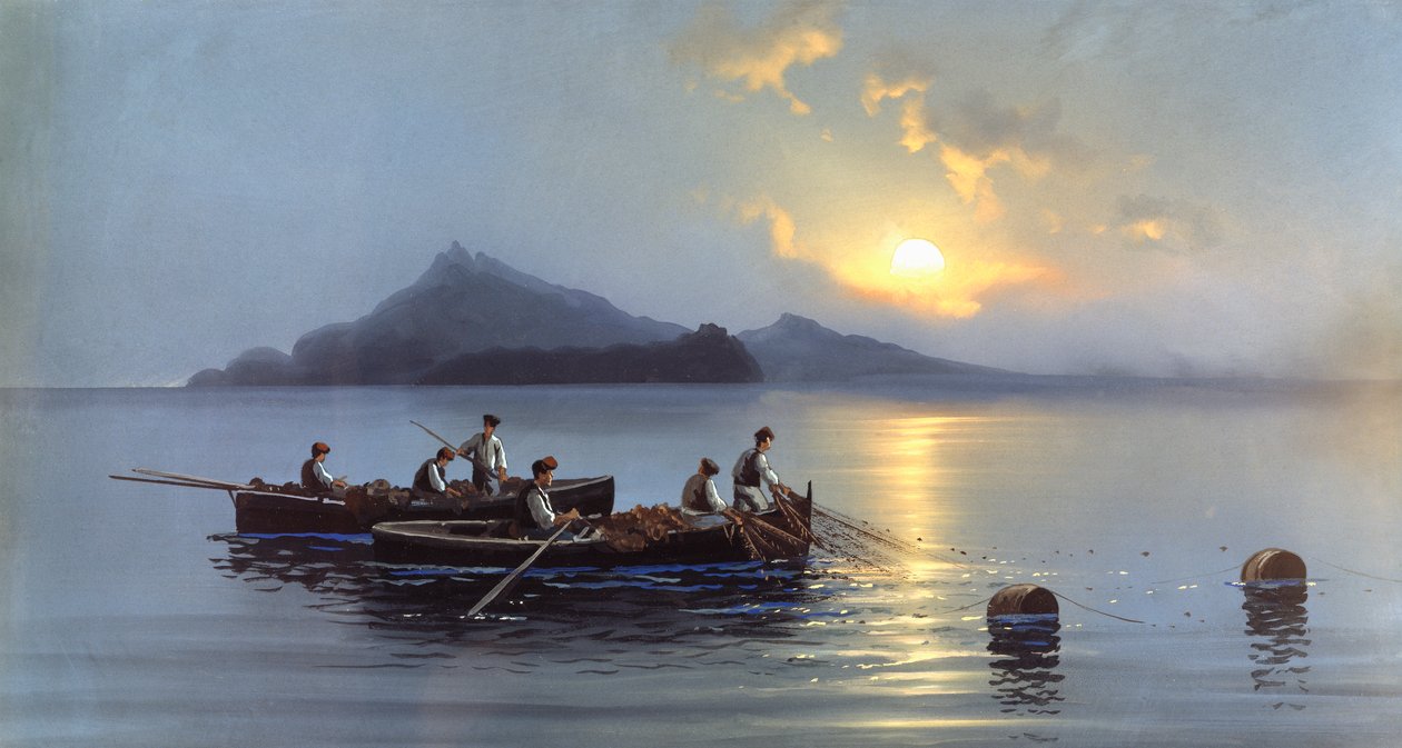 Halászok Capri partjainál (olaj, vászon) alkotó: Antonio Coppola