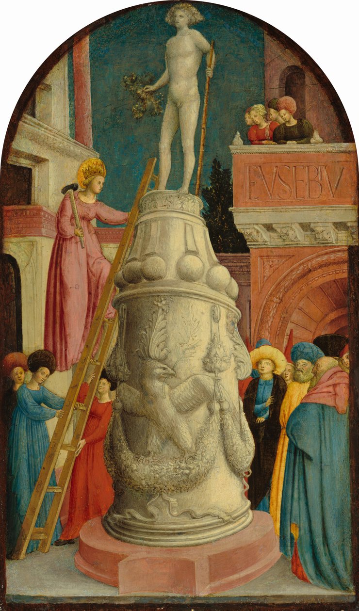 Szent Apollónia elpusztít egy pogány bálványt, 1442-1445 körül (tempera, nyárfa tábla) alkotó: Antonio & D