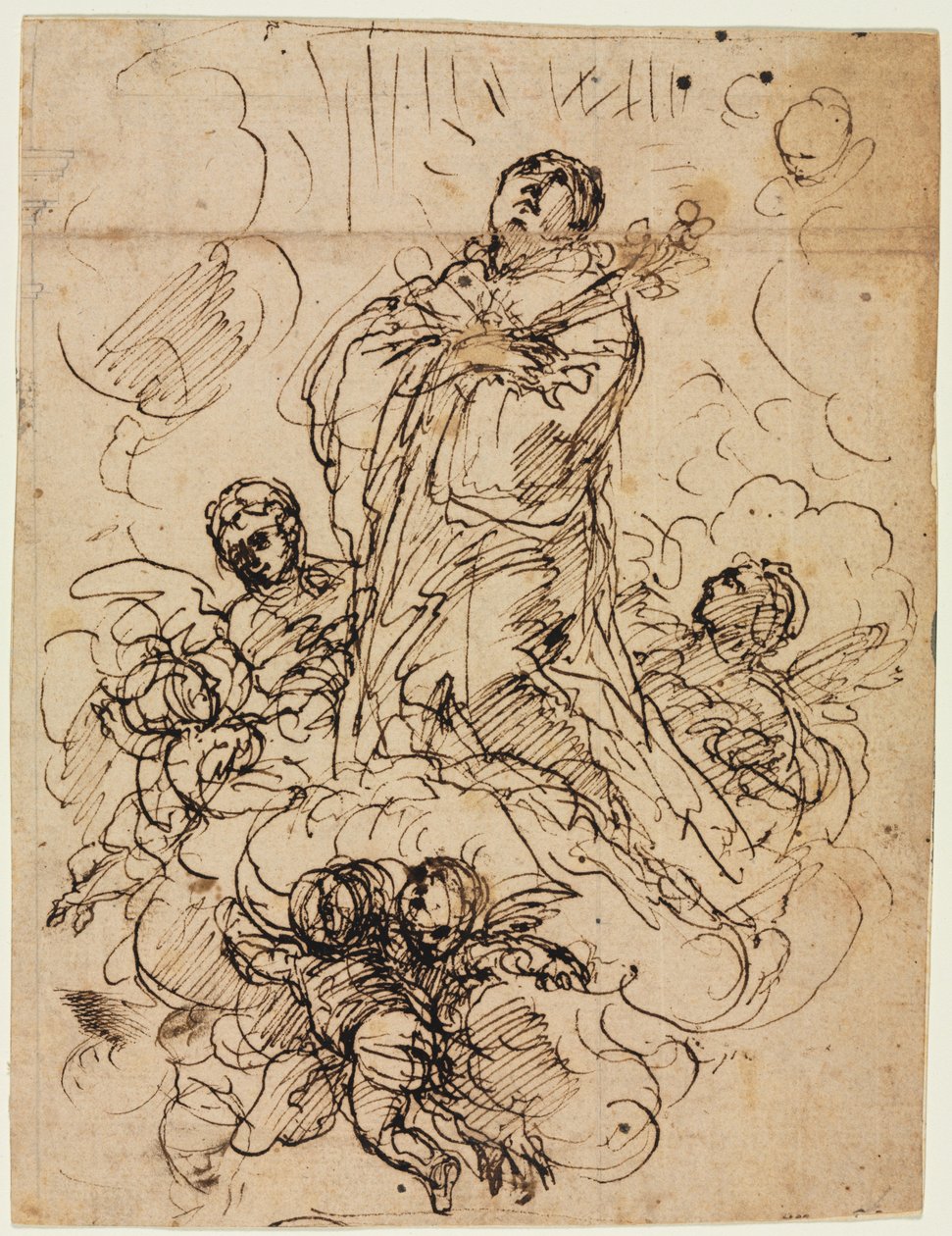 Egy szent apoteózisa, c. 1700. alkotó: Antonio Domenico Gabbiani