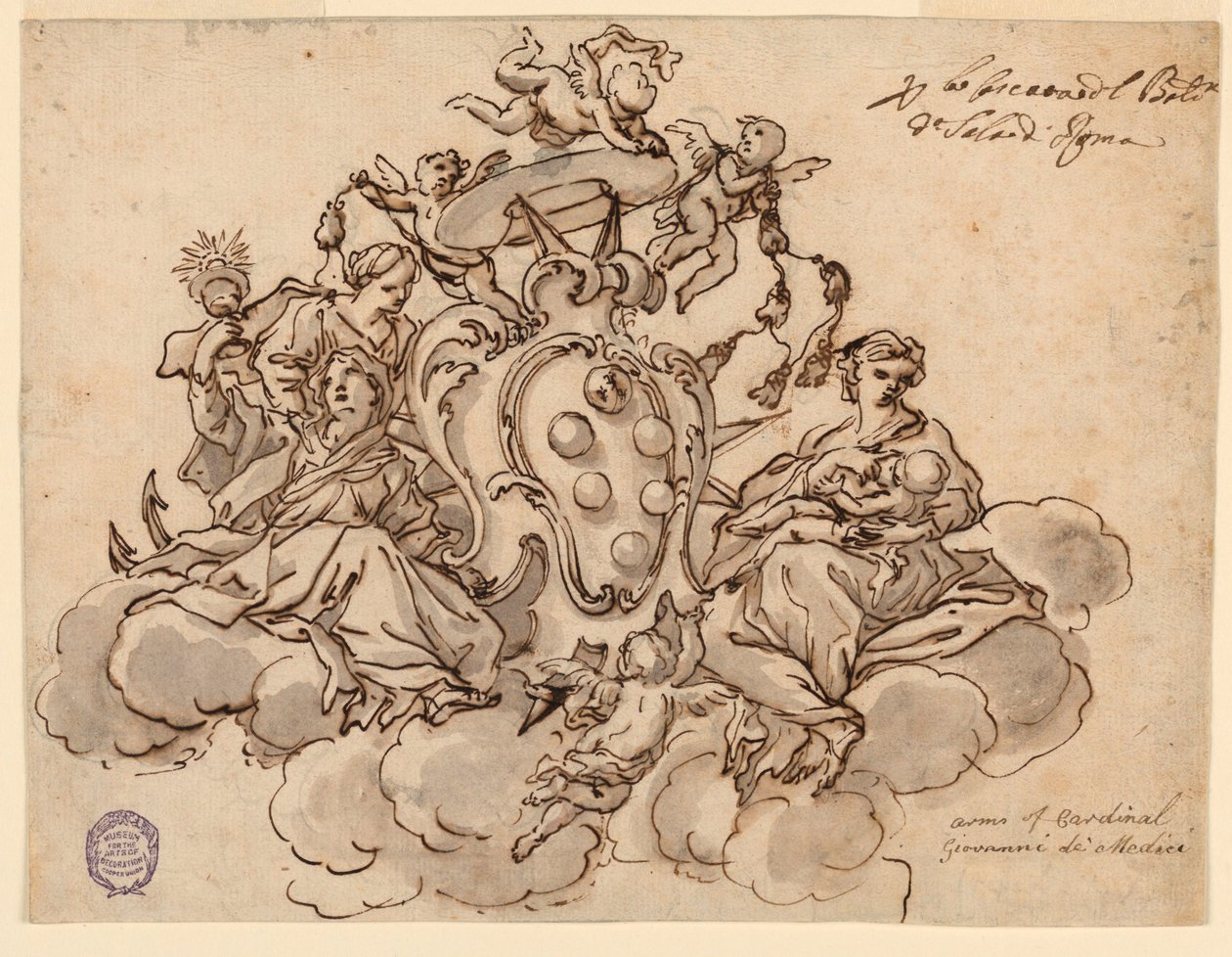Mennyezeti (?) festmény terve Francesco Maria de