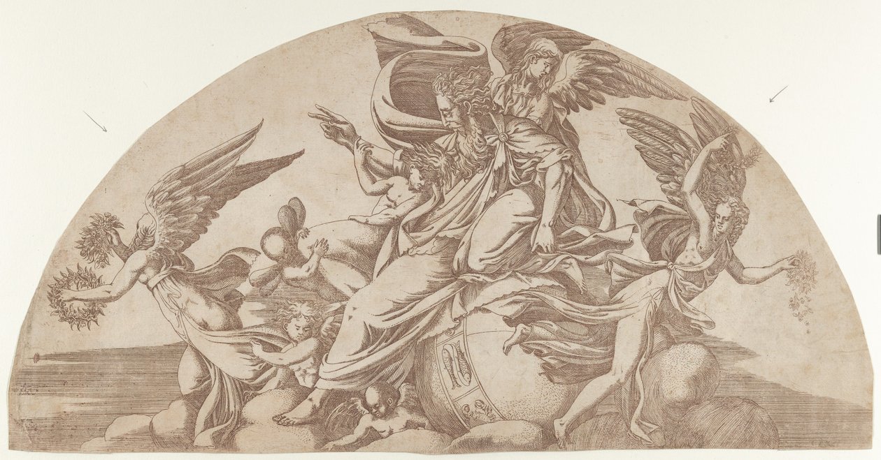 Isten ül a világon, 1540-45. alkotó: Antonio Fantuzzi