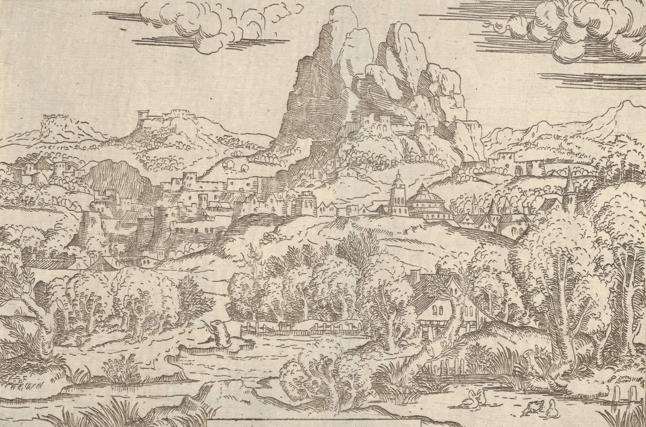 Táj a Vénuszról Pushing Cupido keret, 1540-45. alkotó: Antonio Fantuzzi
