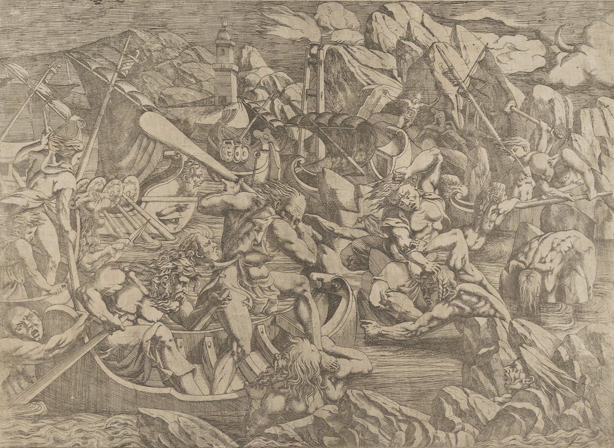 Nauplius bosszúja, 1540-45. alkotó: Antonio Fantuzzi