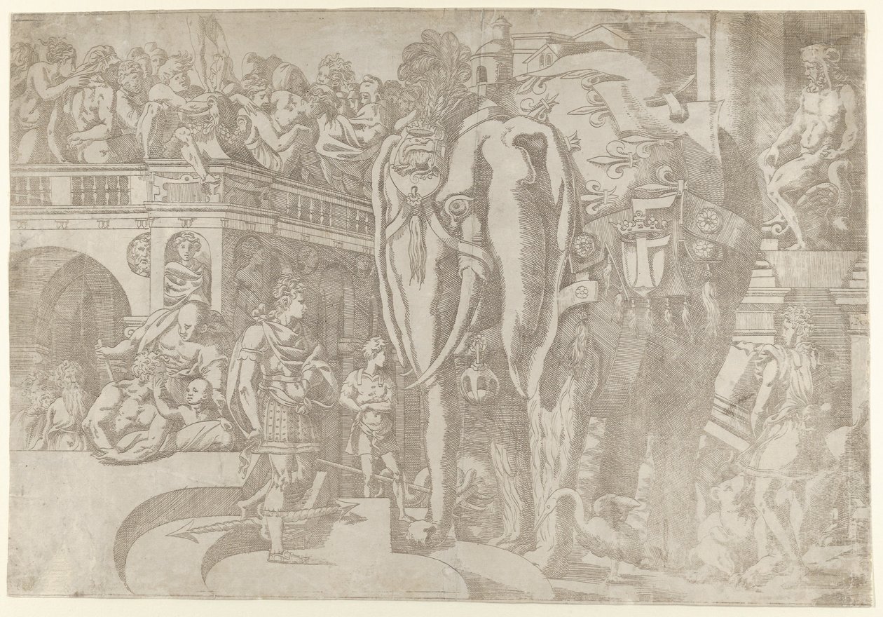 Királyi elefánt, 1542-45. alkotó: Antonio Fantuzzi