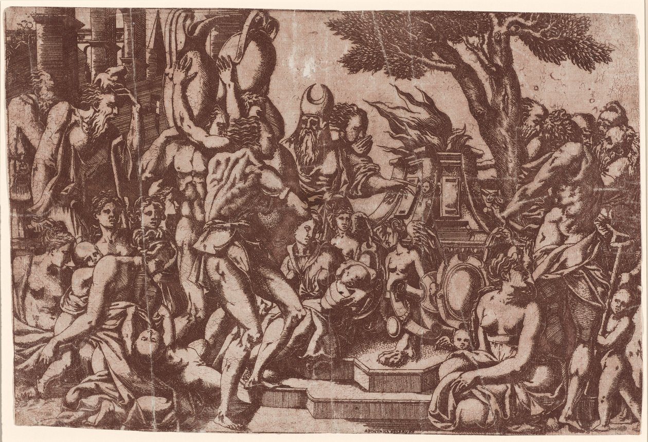 Áldozat Priapusnak alkotó: Antonio Fantuzzi after Rosso Fiorentino