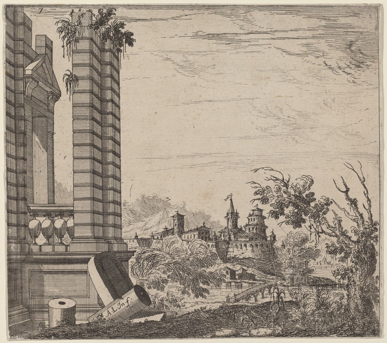 Táj romokkal alkotó: Antonio Francesco Lucini
