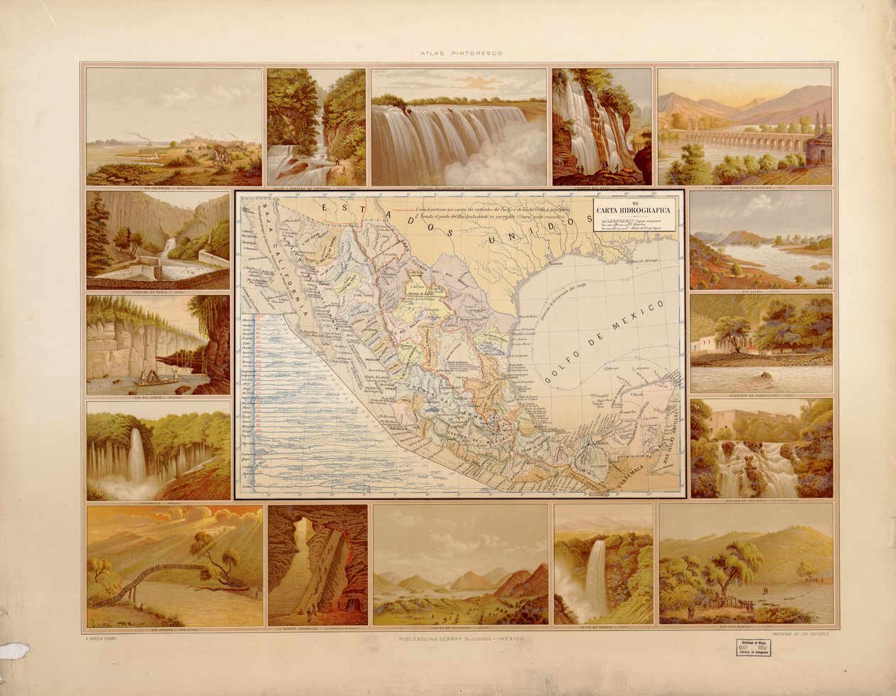 A Mexikói Egyesült Államok festői és történelmi atlasza. LOC 2008621671-10 alkotó: Antonio García Cubas
