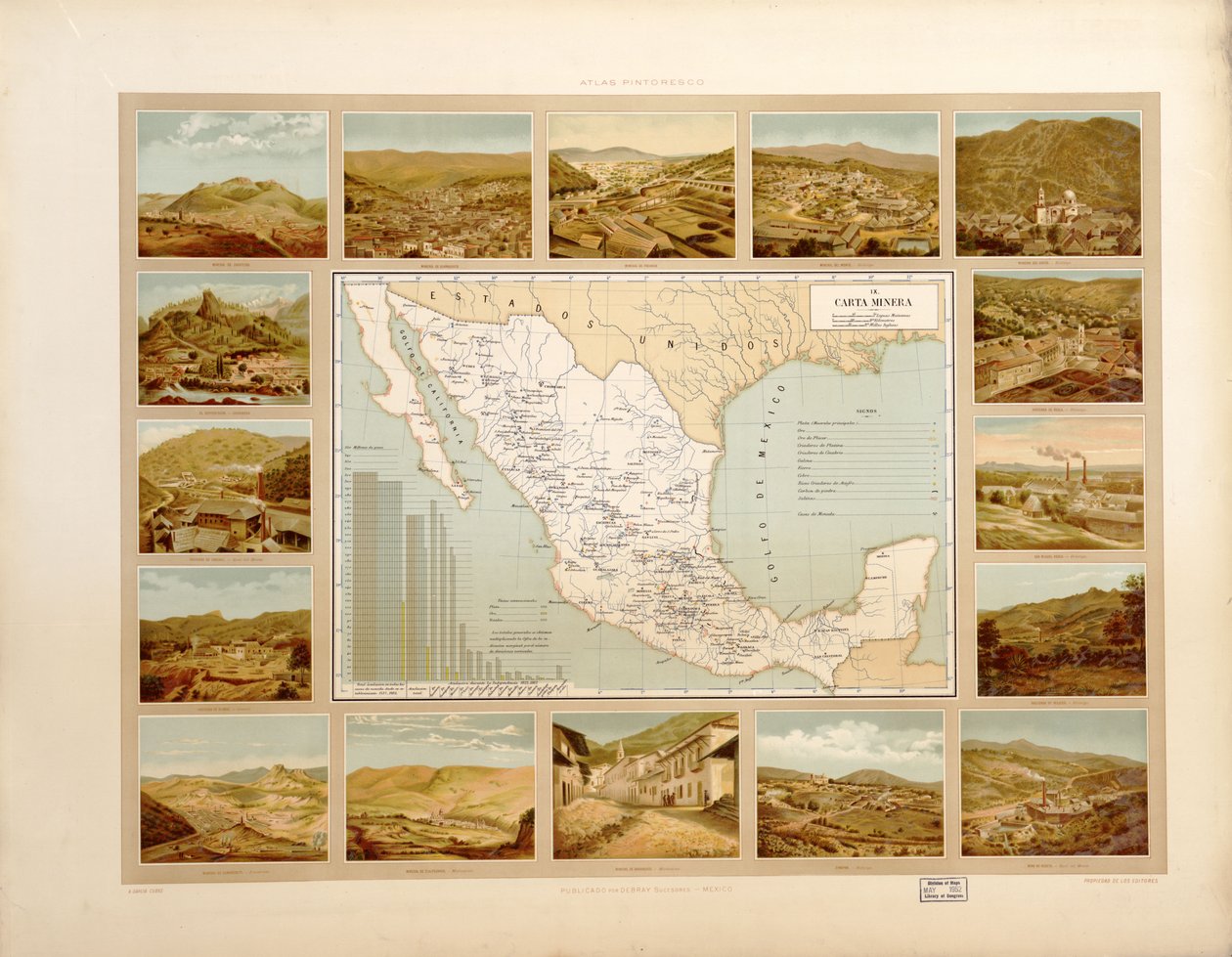A Mexikói Egyesült Államok festői és történelmi atlasza. LOC 2008621671-12 alkotó: Antonio García Cubas