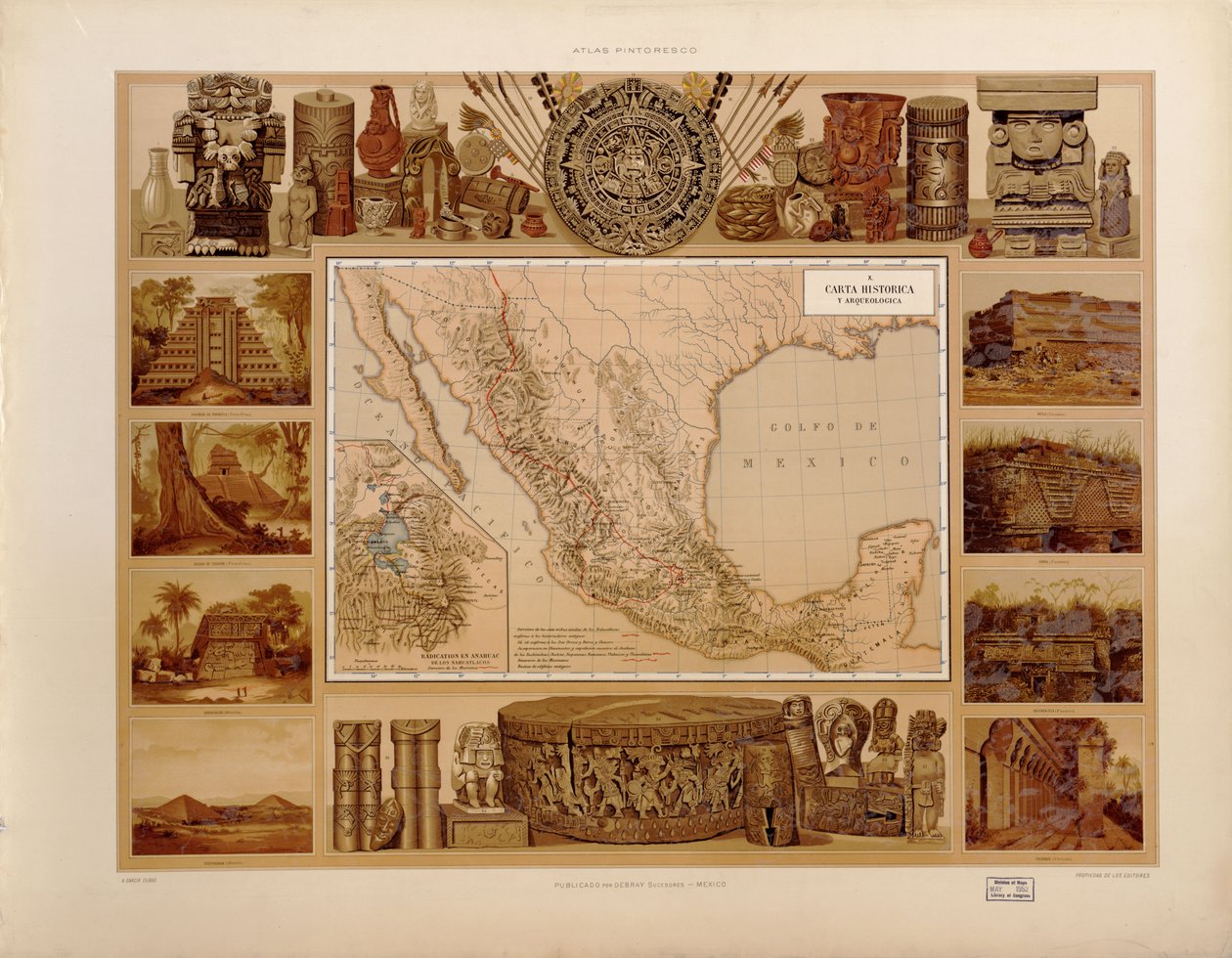 A Mexikói Egyesült Államok festői és történelmi atlasza. LOC 2008621671-13 alkotó: Antonio García Cubas