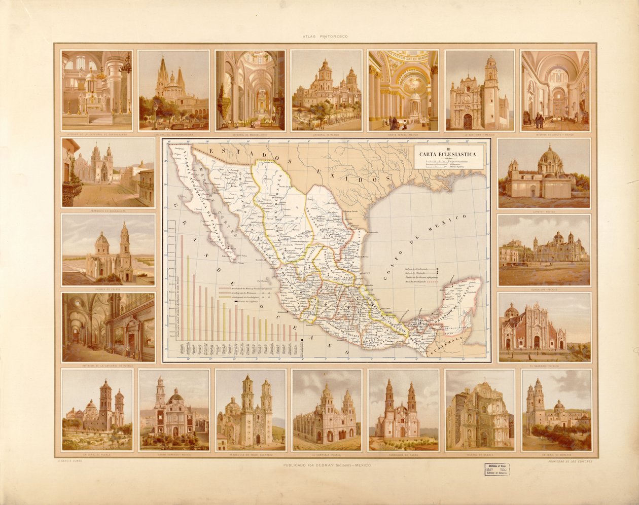 A Mexikói Egyesült Államok festői és történelmi atlasza. LOC 2008621671-6 alkotó: Antonio García Cubas