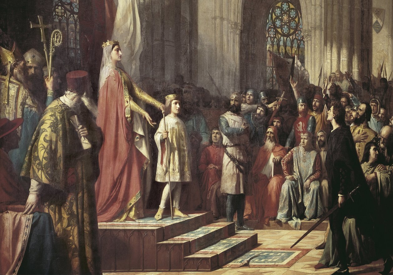 Maria de Molina bemutatja fiát a Valladolid Cortesnek. 1863 (olaj, vászon) alkotó: Antonio Gisbert
