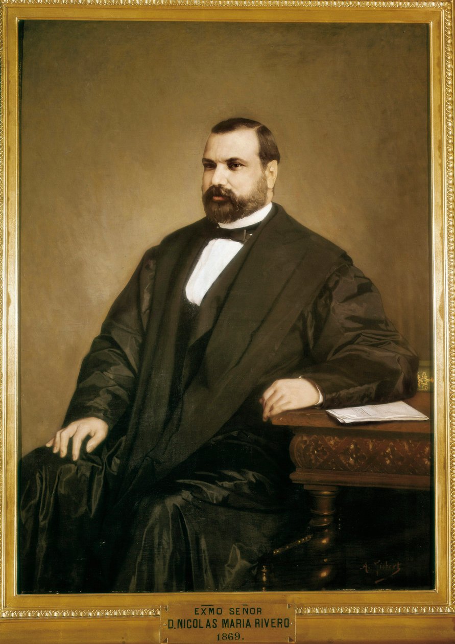 Nicolas Maria Rivero (1814-1878), spanyol politikus és a Demokrata Párt vezetőjének portréja alkotó: Antonio Gisbert
