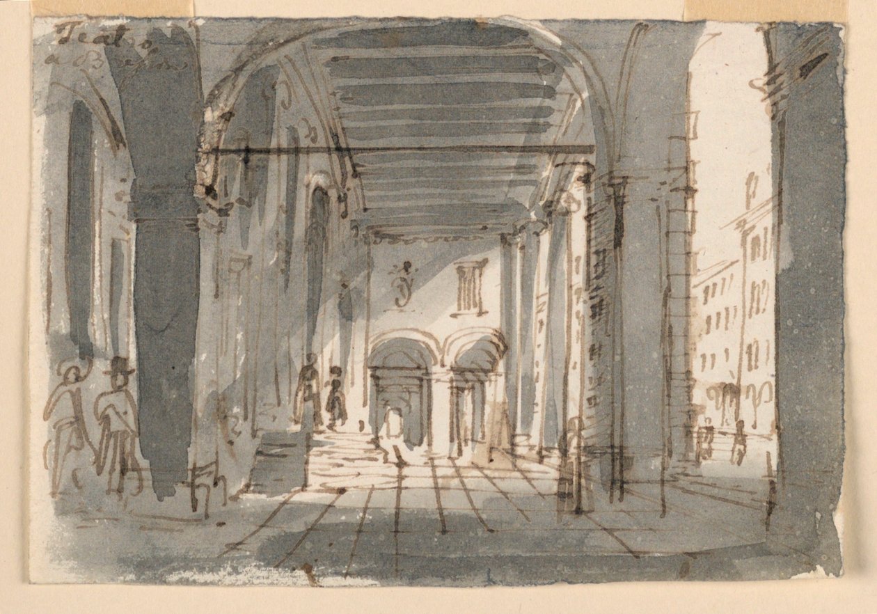 Portico a bresciai színház bejáratánál alkotó: Antonio Giuseppe Basoli