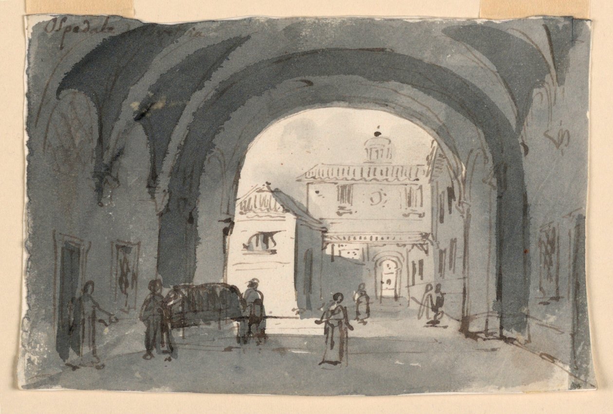 Színpadtervezés, Bresciai Kórház alkotó: Antonio Giuseppe Basoli