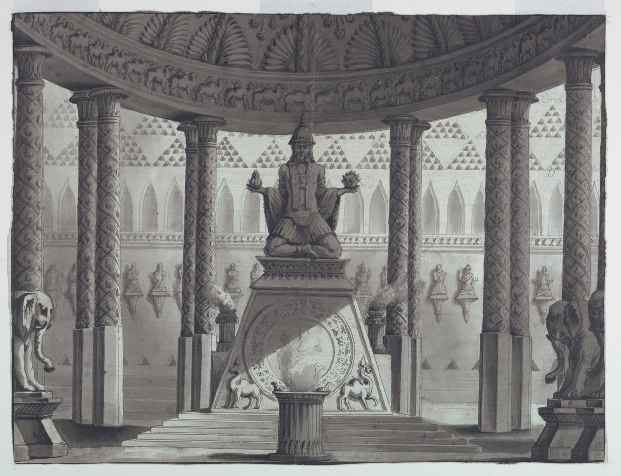 Színpadtervezés, Keleti templom alkotó: Antonio Giuseppe Basoli
