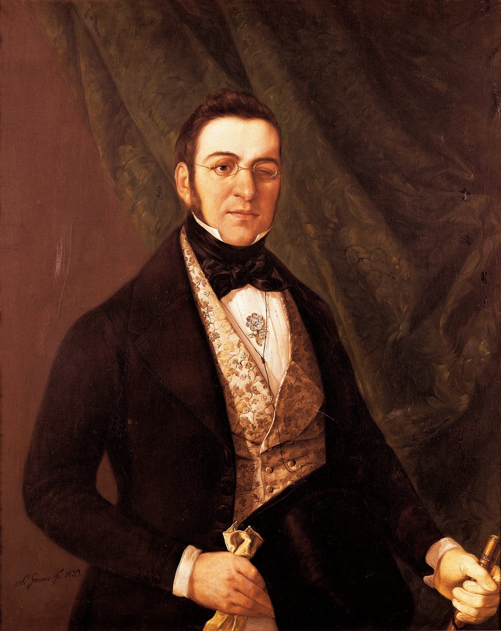 Manuel Breton de los Harreros (1796-1873) spanyol költő és drámaíró portréja. Antonio Gomez y Cros festménye (18. vége-1863) alkotó: Antonio Gomez Cros