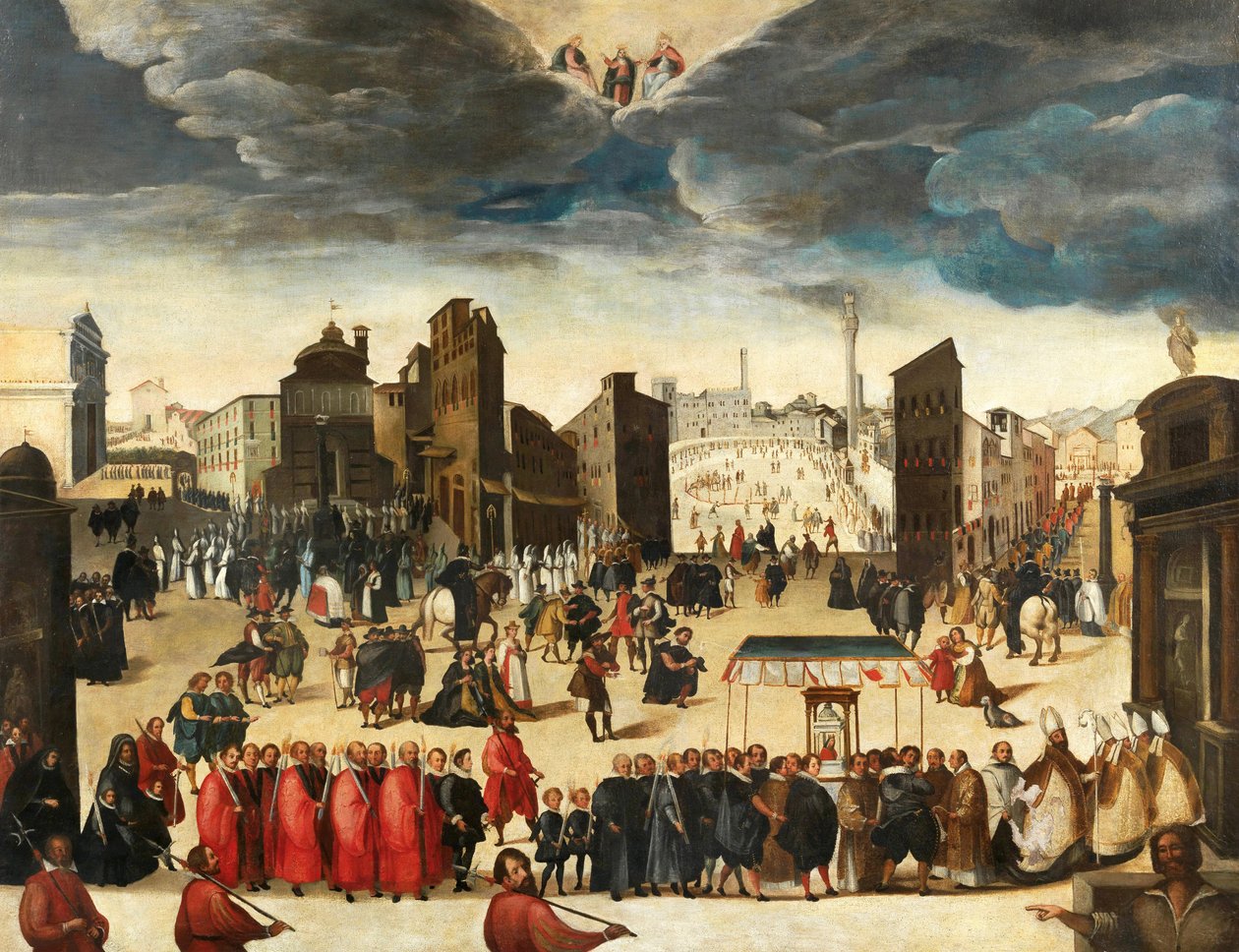 Az Insigne Collegiata di Santa Maria felszentelését ünneplő körmenet, 1611. október 23. alkotó: Antonio Gregori