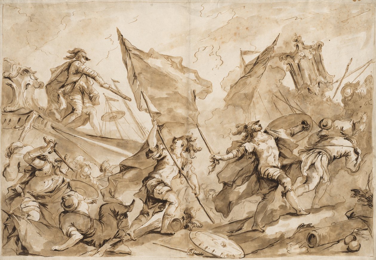 Jacopo Marcello rendezi a Gallipoli megtámadását alkotó: Antonio Guardi