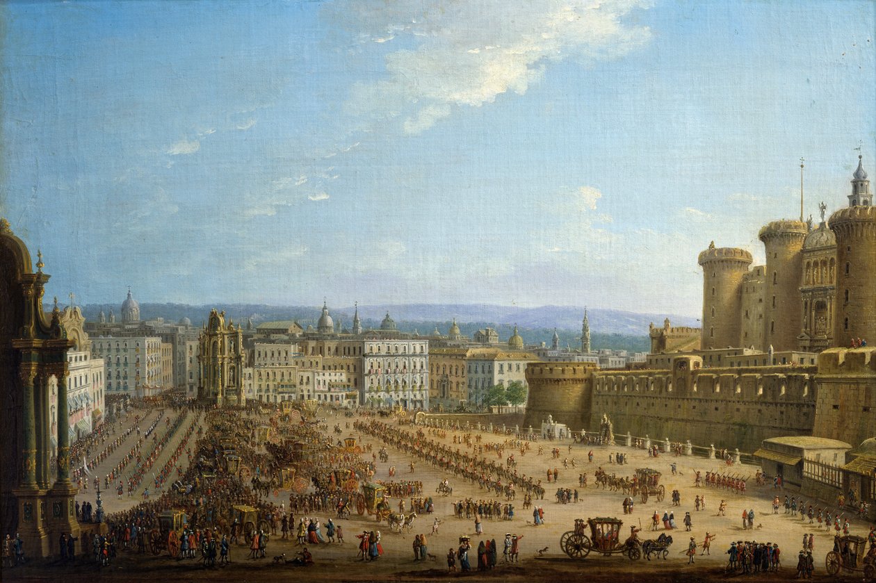 Négy Oltár Fesztiválja Nápolyban, 1757 körül, Antonio Joli (1700-1777), olaj, vászon, 52,1x78,7, Olaszország alkotó: Antonio Joli