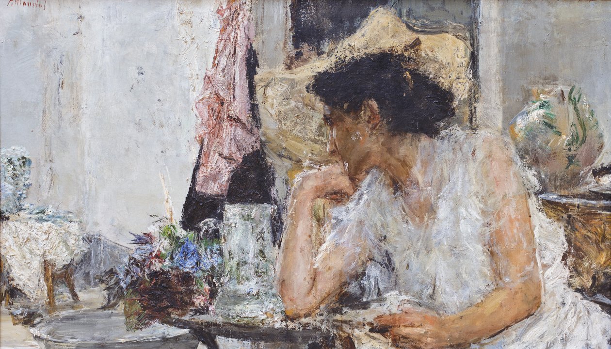 Nő a WC-n alkotó: Antonio Mancini