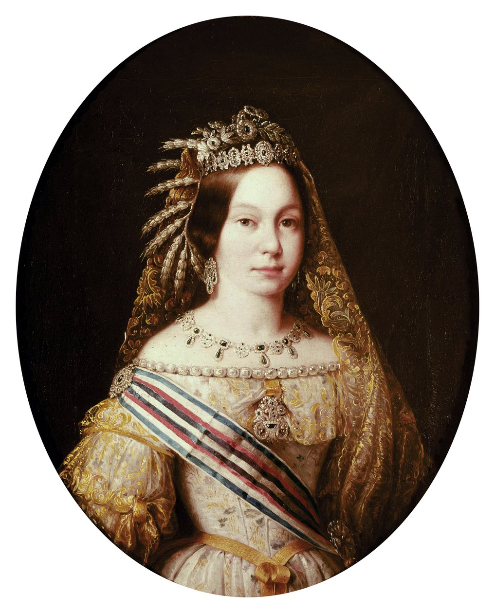 II. Izabella spanyol királynő portréja alkotó: Antonio María Esquivel y Suárez de Urbina