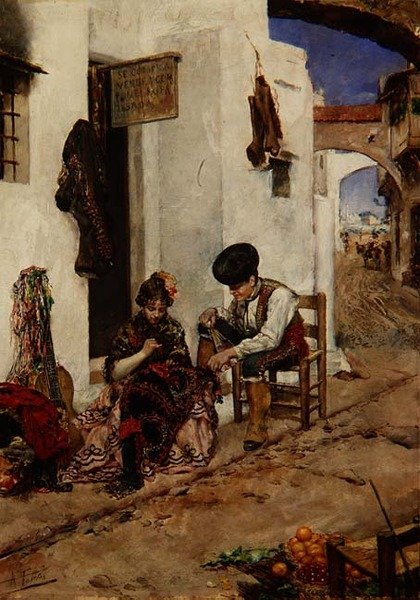 A Picadors dzseki javítása alkotó: Antonio Maria Fabres y Costa