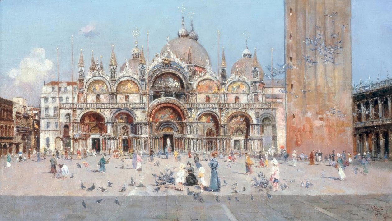 Piazza San Marco Venedigben alkotó: Antonio Maria de Reyna Manescau