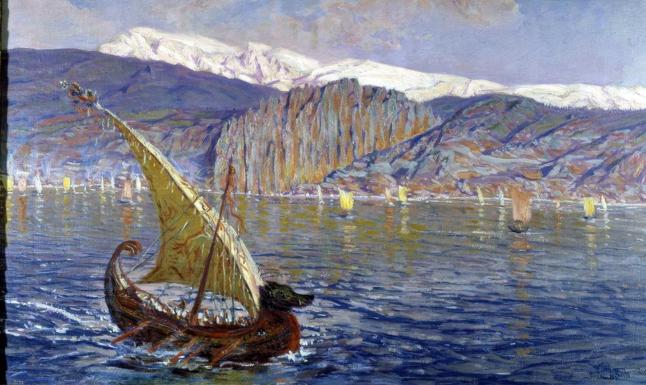 „Libanon a tengertől nézve” alkotó: Antonio Munoz Degrain