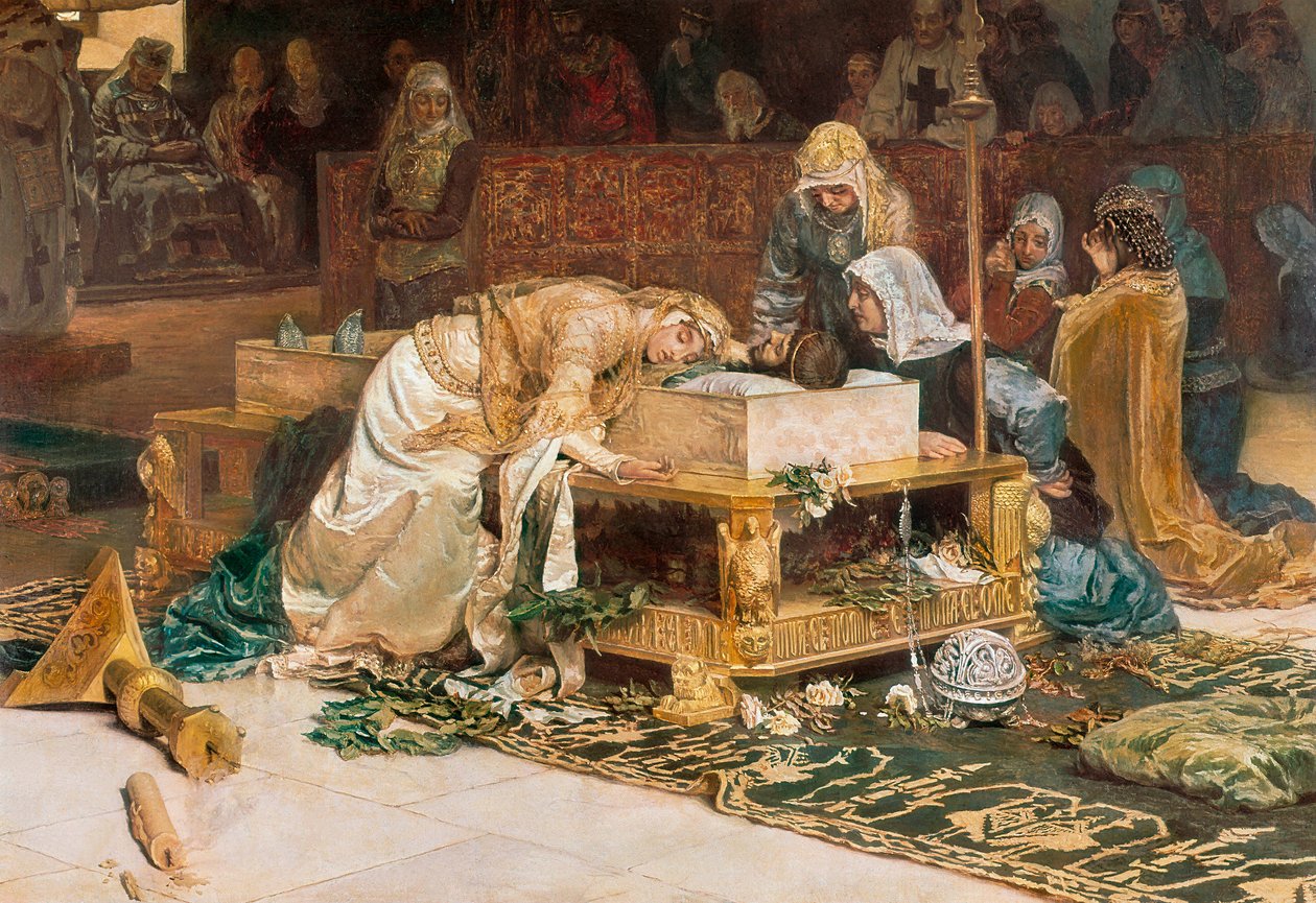 "Teruel szerelmesei", Antoni Munoz i Degrain (1841-1924) festménye. Részlet. 1884 alkotó: Antonio Munoz Degrain