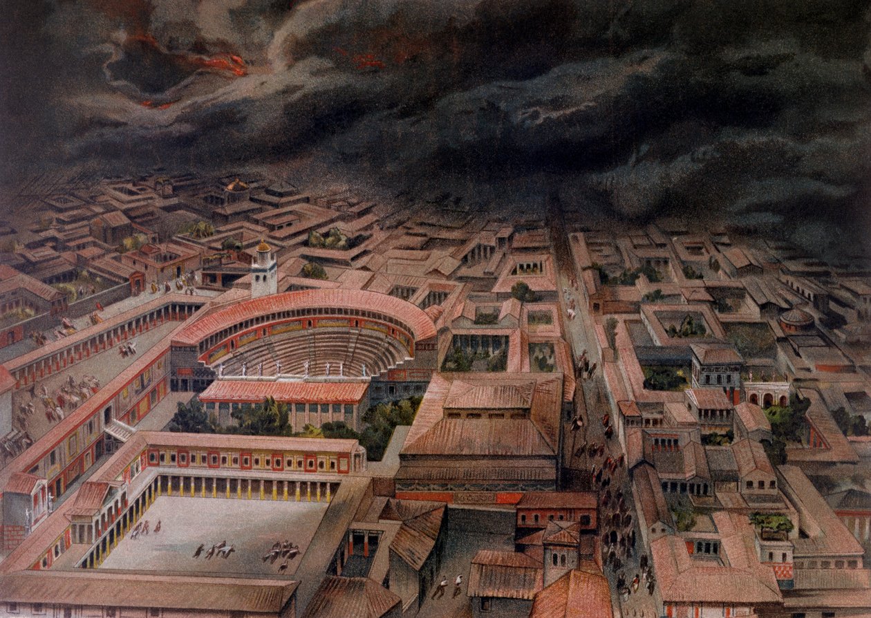 A Vezúv kitörése Pompejiben i.sz. 79-ben alkotó: Antonio Niccolini