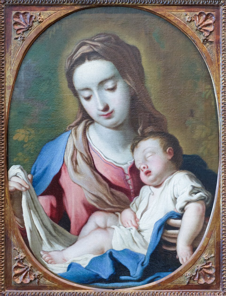 Madonna és gyermek, 18. század eleje (olaj, vászon) alkotó: Antonio Paglia