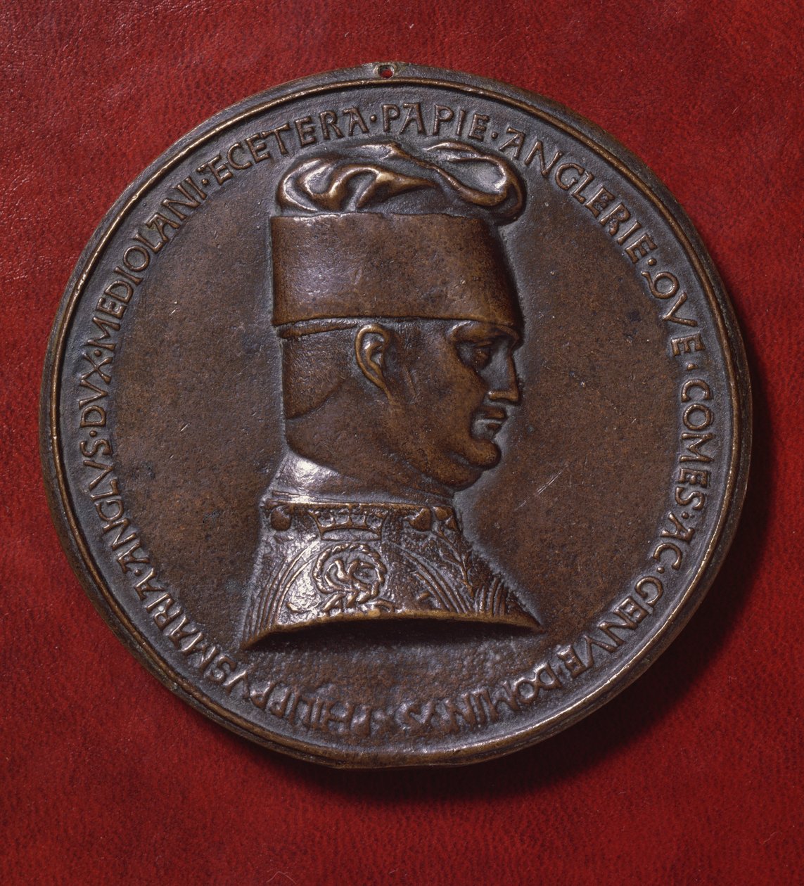 Filippo Maria Visconti (1392-1447) bronzérem, hátlap, 1441-ben, Antonio di Puccio Pisano, Pisanello (kb. 1395-1455) által tervezett, 10,20 cm átmérőjű alkotó: Antonio Pisanello