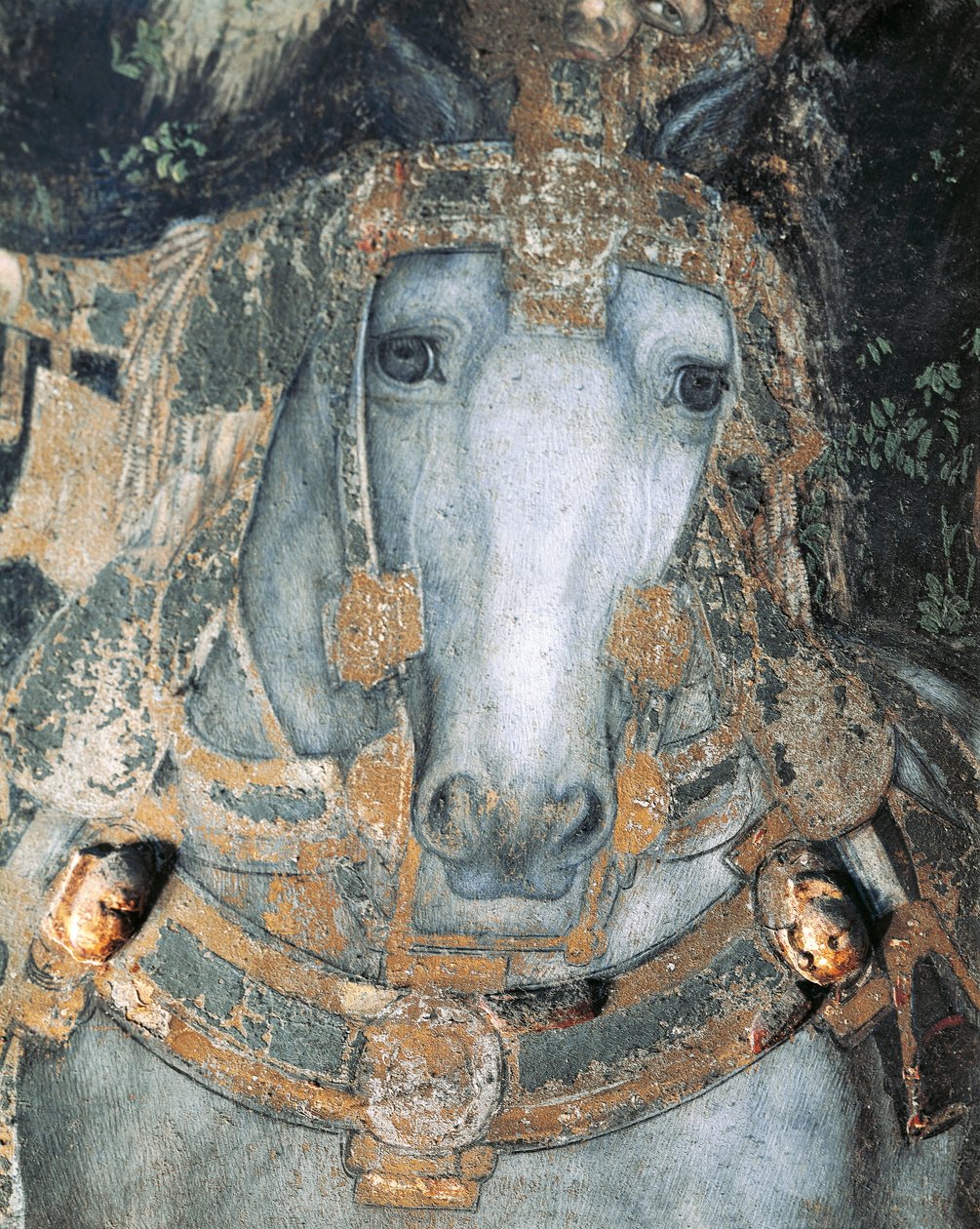 Ló hámban, részlet a Szent György és a hercegnőből alkotó: Antonio Pisanello