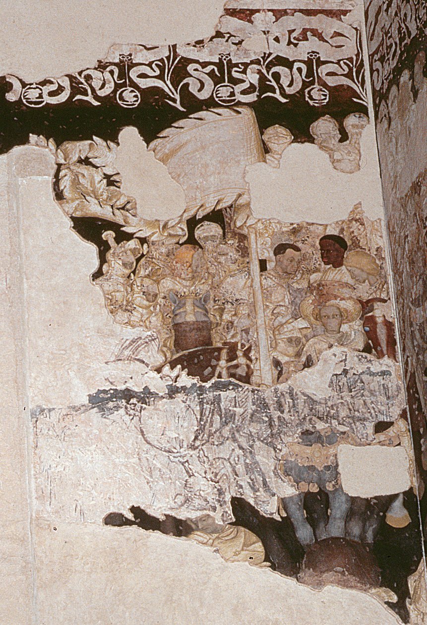 A Kerekasztal lovagjai a Szent Grál keresésén kitett szinopie és freskó részlete 78576 alkotó: Antonio Pisanello