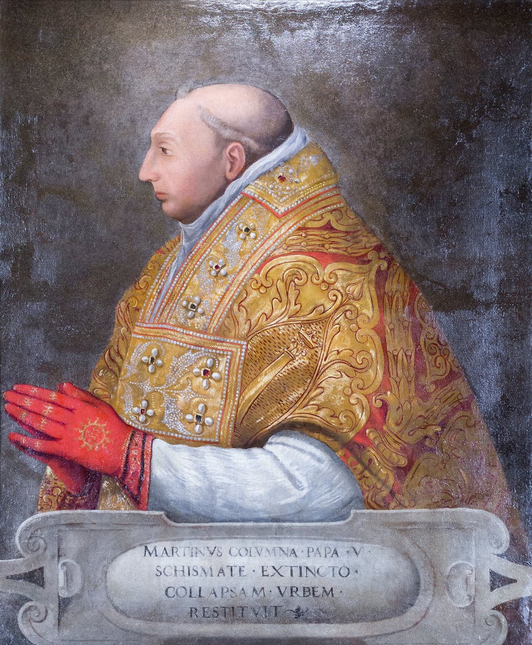 V. Colonna pápa portréja alkotó: Antonio Pisanello