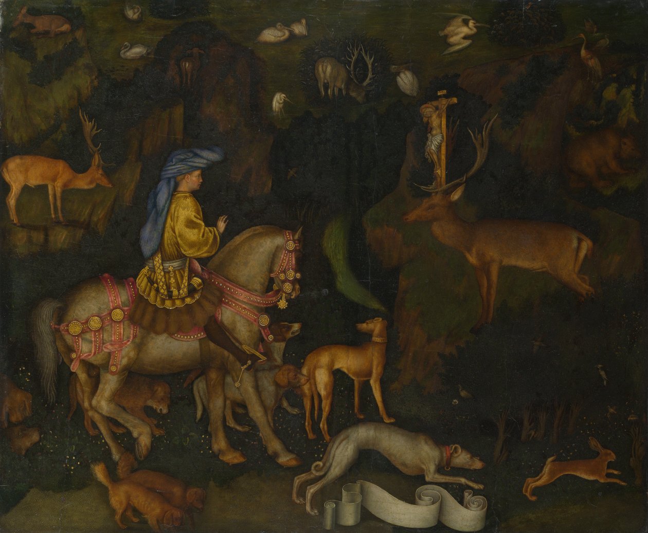 Szent Eustace látomása, c. 1440 alkotó: Antonio Pisanello