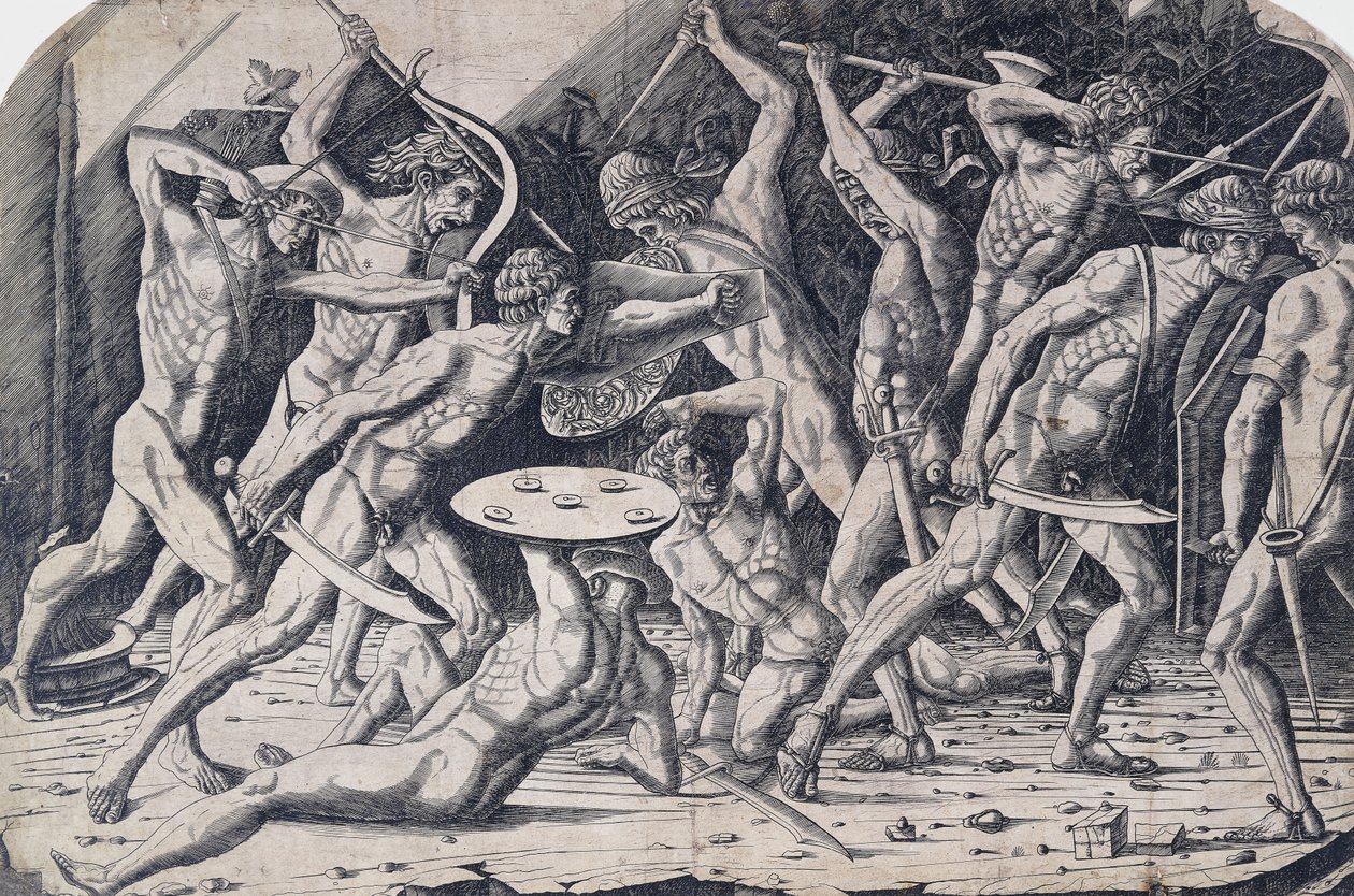 Herkules és az óriások, 1475-80 körül alkotó: Antonio Pollaiuolo