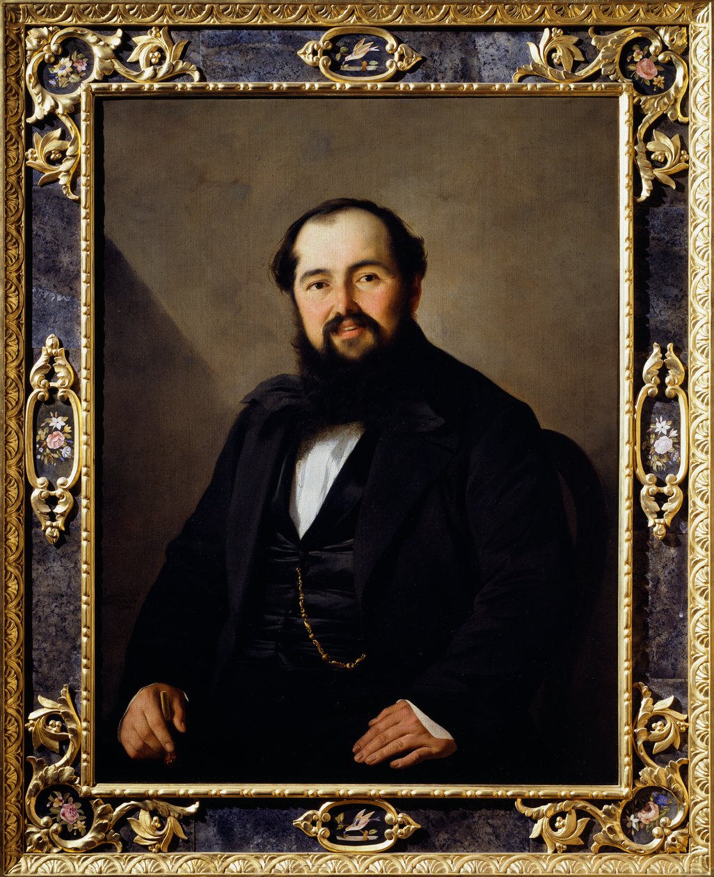 Giuseppe Viti (1816-1860) olasz utazó és kereskedő portréja, Antonio Puccinelli (1822-1897) festménye alkotó: Antonio Puccinelli