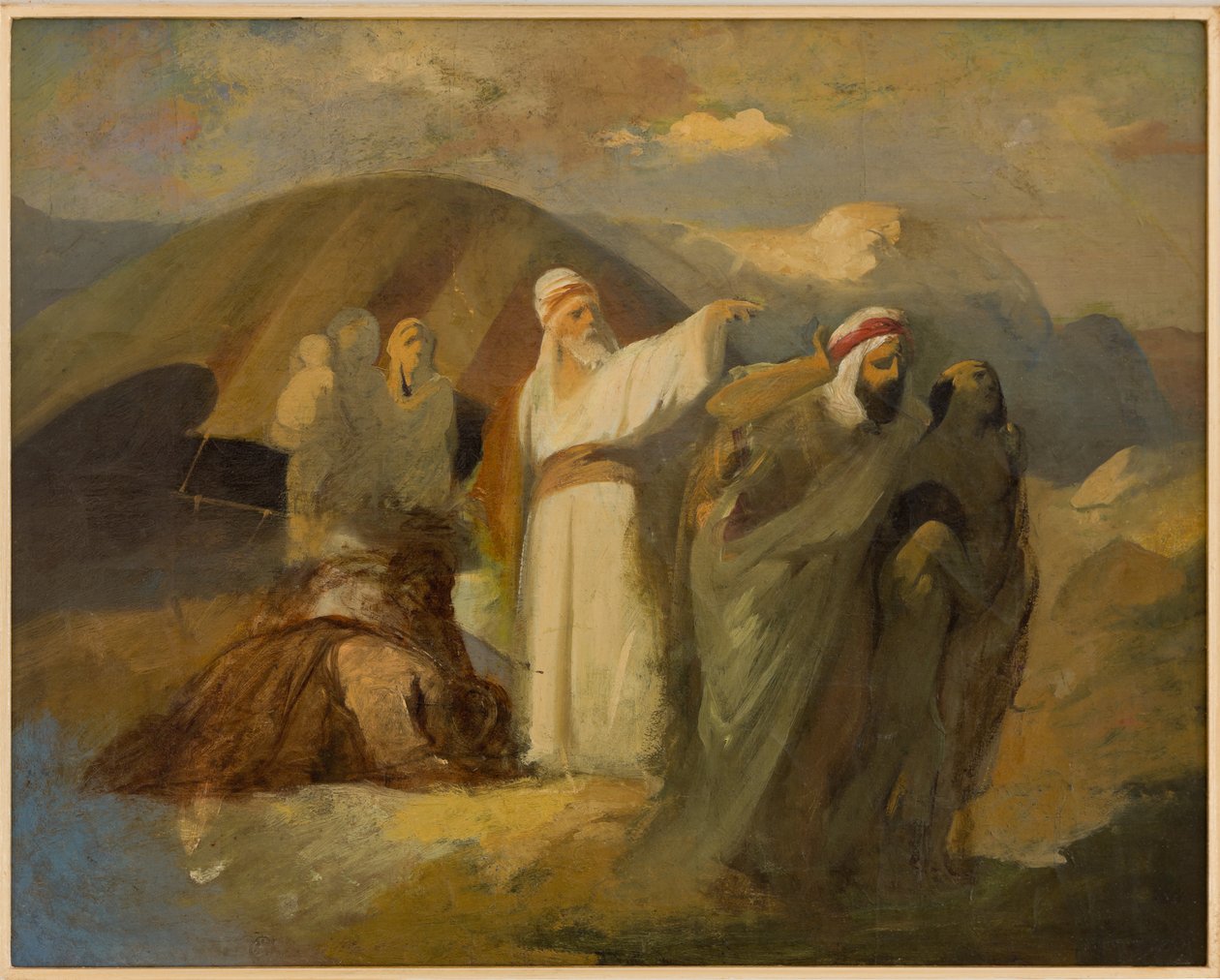 Bibliai jelenet (olaj, vászon) alkotó: Antonio Simonazzi