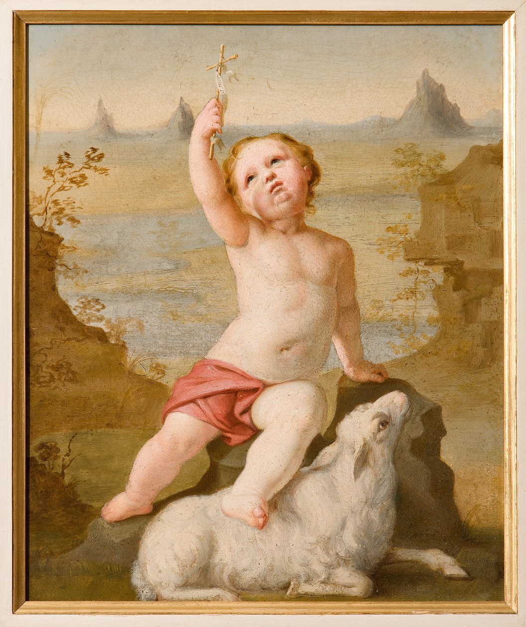 Infant St. John (olaj, karton) alkotó: Antonio Simonazzi