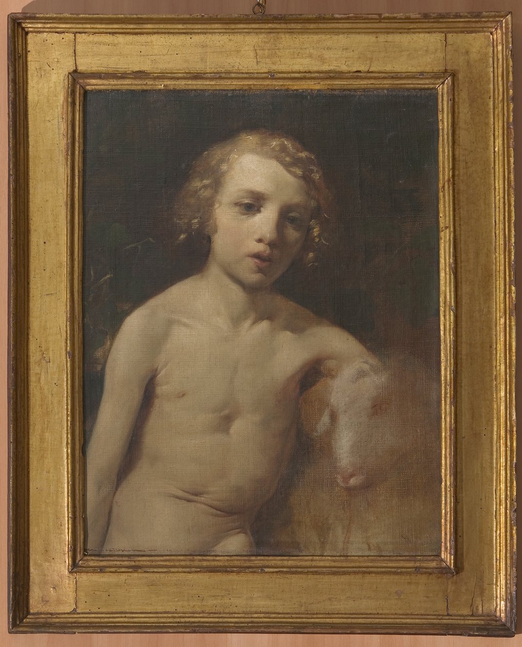 San Giovannino (Infant St. John) (olaj, vászon) alkotó: Antonio Simonazzi
