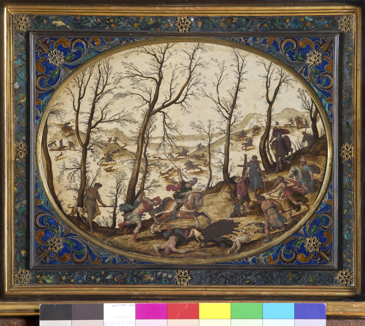 Adonis halála, 1620 körül (olaj kövön) alkotó: Antonio Tempesta